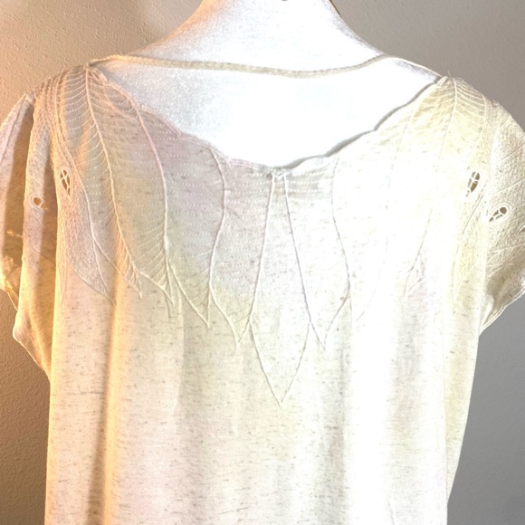Free People Crochet Shells Scalloped Hem T-shirt - Picture 8 of 13